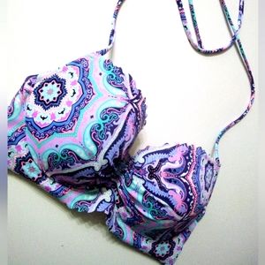 Victoria Secret Vs Victoria's Secret Purple Paisley Women's Halter Top Bikini